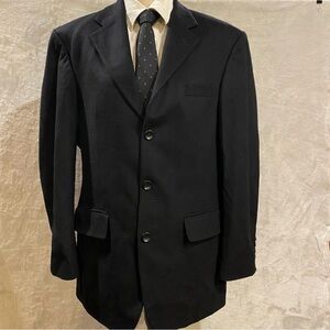 Oscar De La Renta Blazer Men’s 40R Blue Single Breasted Wool Cashmere Blend